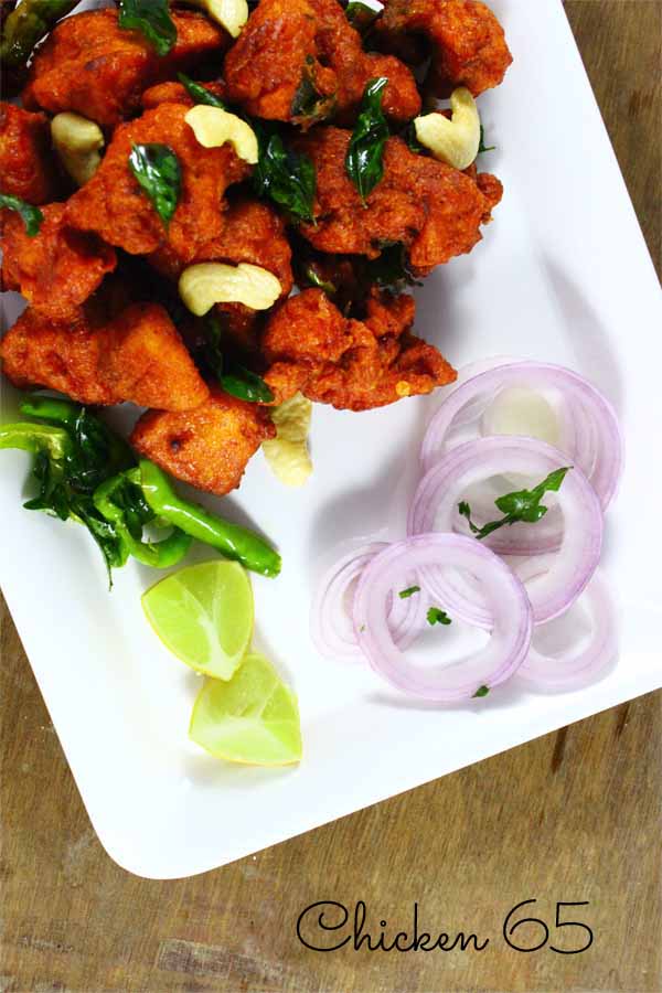 Chicken 65 recipe|Hyderabadi street food style - Foodvedam