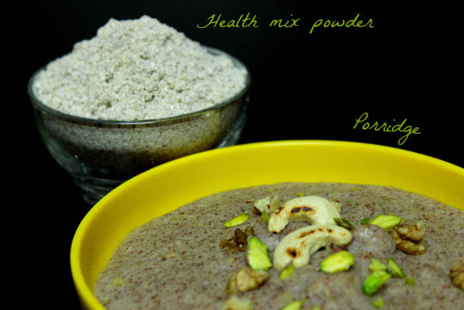 Porridge with health mix powder