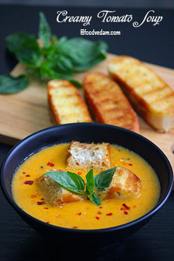 creamy tomato soup telugu recipe